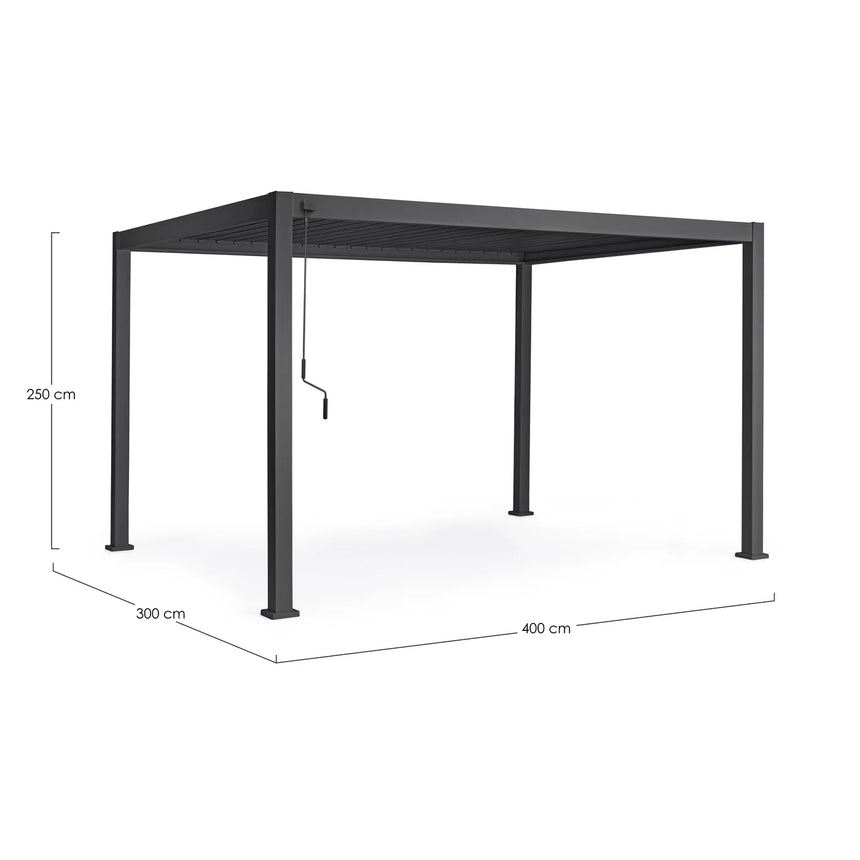 Pérgola Ocean 3x4, antracita