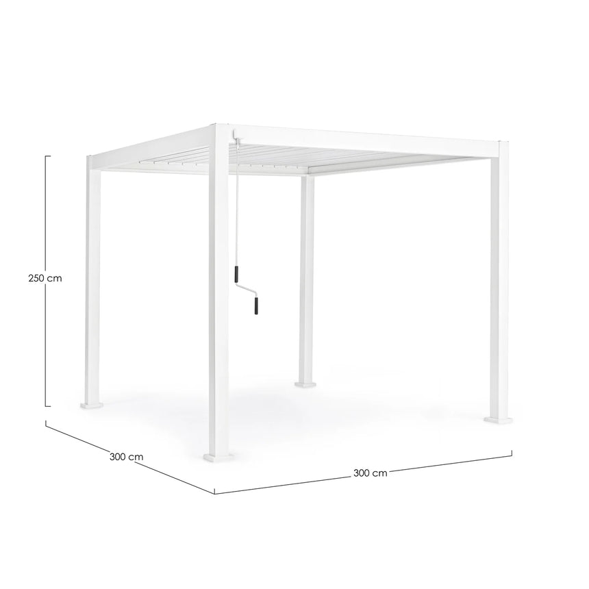 Pérgola Ocean 3x3, blanco
