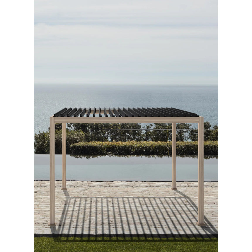 Pérgola Ocean 3x4, natural-antracita