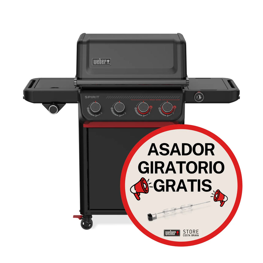 Grelhador a gás Weber Spirit EPX-435R Stealth + Espetada rotativa