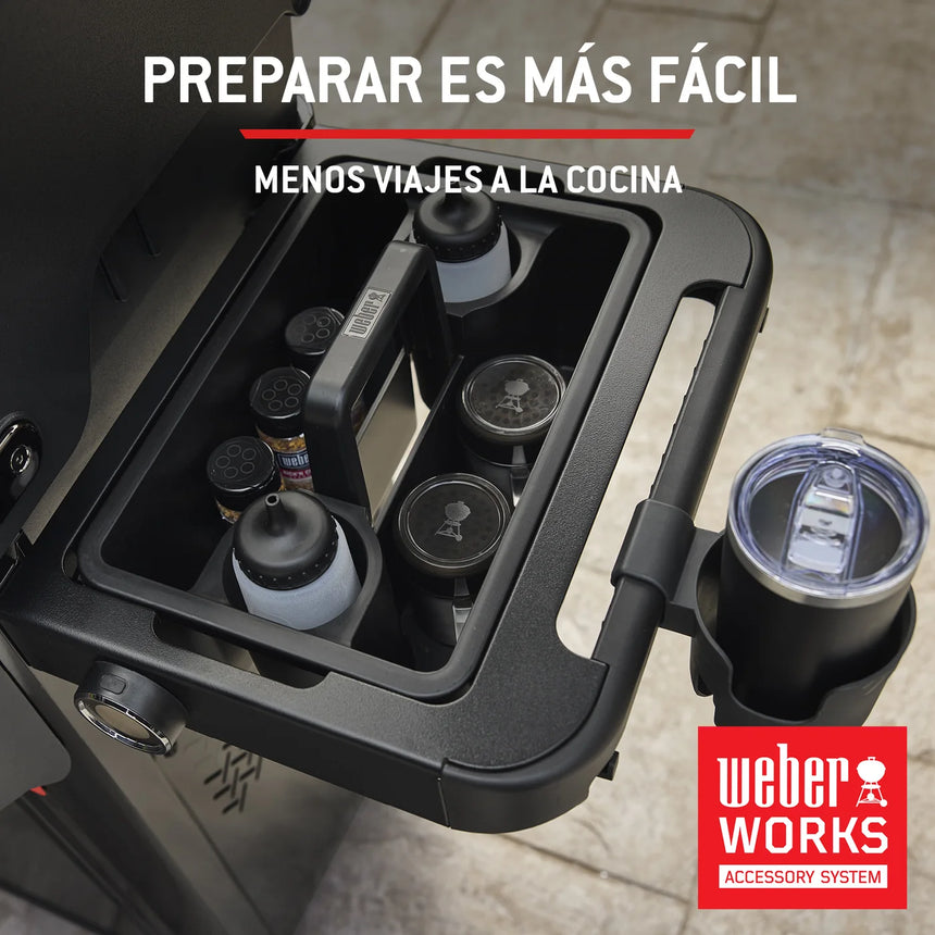 Grelhador a gás Weber Spirit EPX-435R Stealth + Espetada rotativa