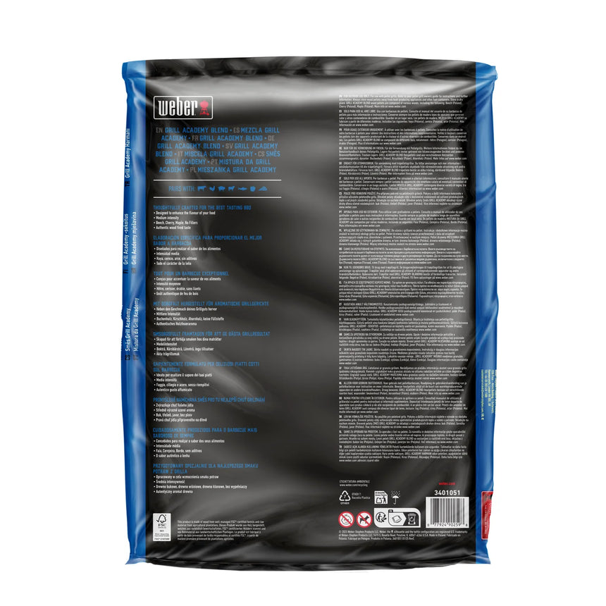 Pellets de madera naturales Weber - Mezcla Grill Academy, 8 kg