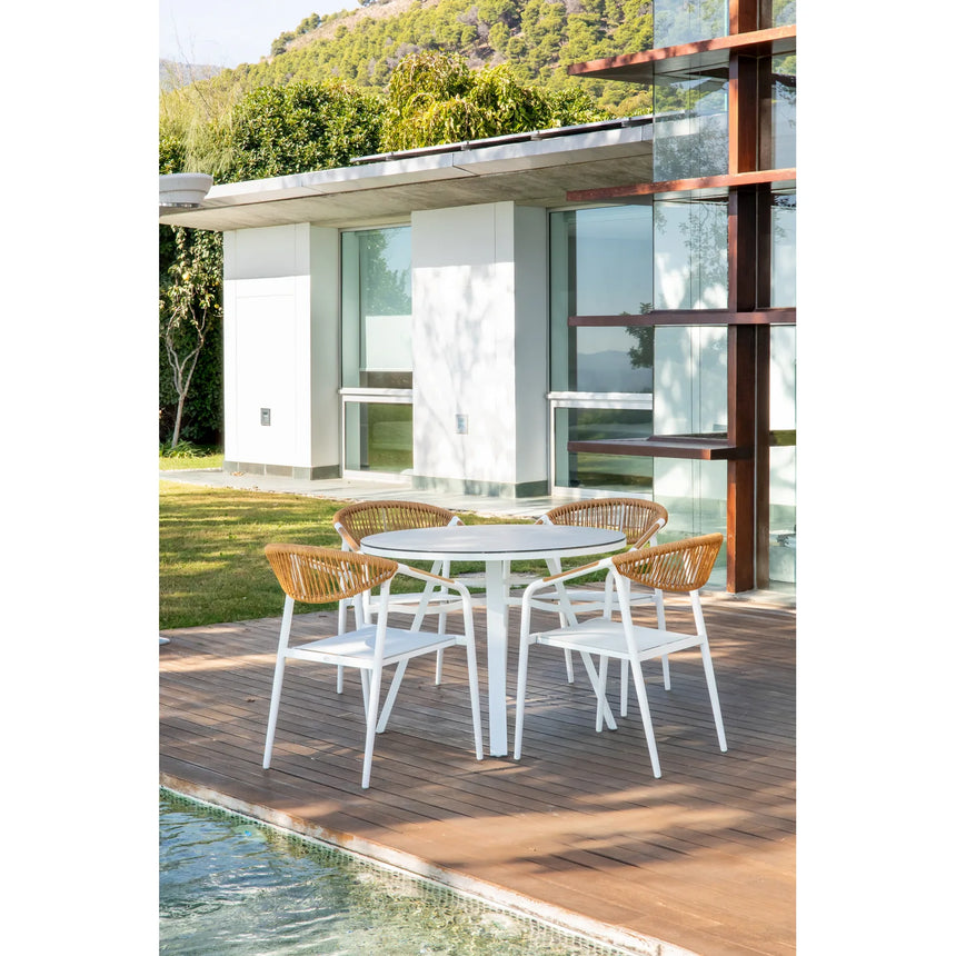 Mesa redonda de exterior Kivu Ø100 x h74cm