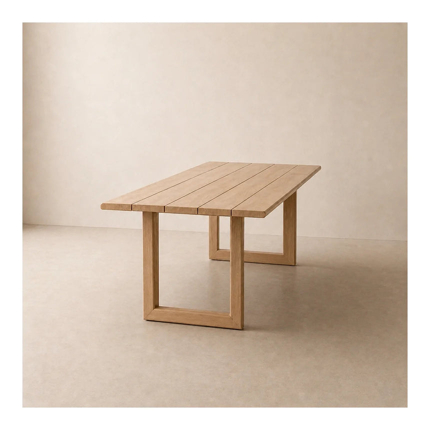 Mesa de exterior Córcega 240x102xh75 cm imitación madera