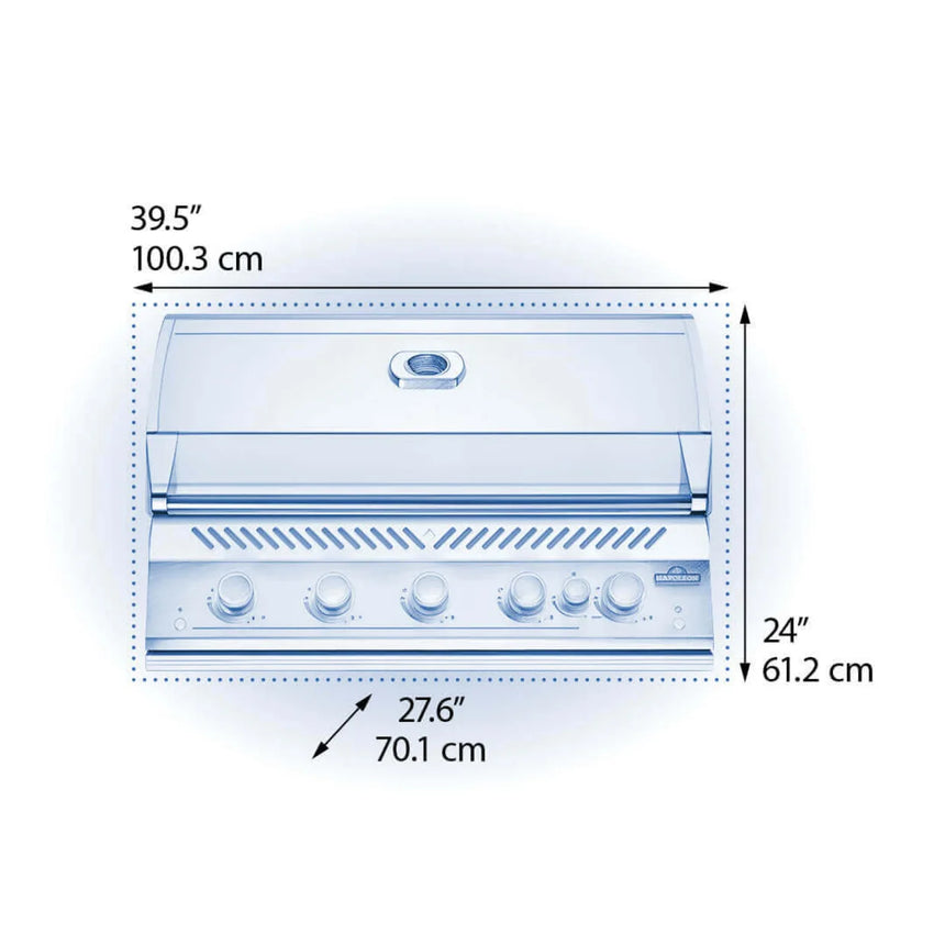 Barbacoa de gas Napoleon Serie 700 BIG38 Acero Inoxidable Built In