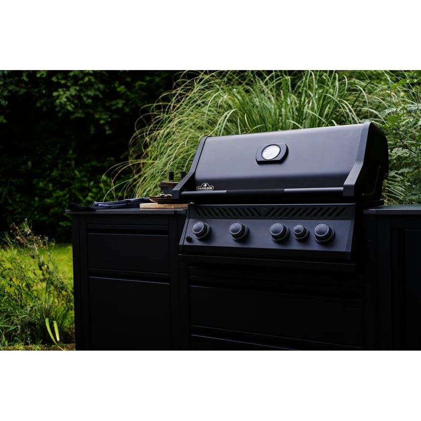 Barbacoa de gas Napoleon Serie 300 Negro mate Built-In