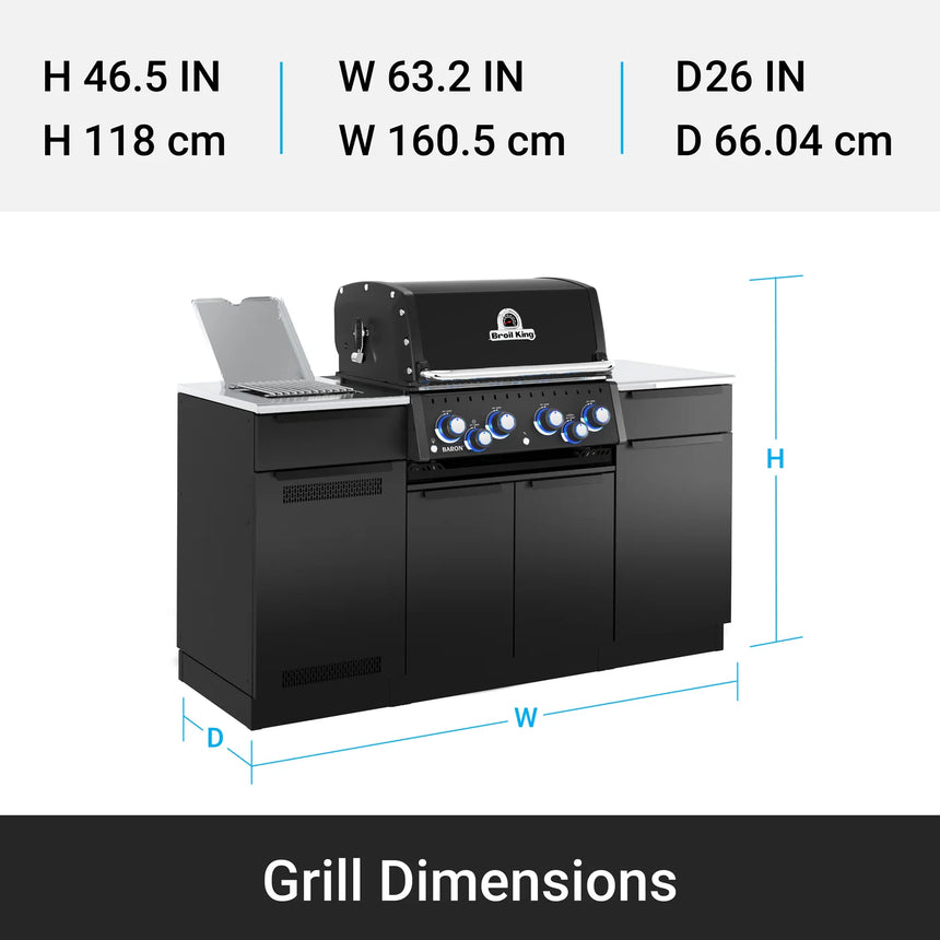 Cocina de exterior modular Baron MOK 490