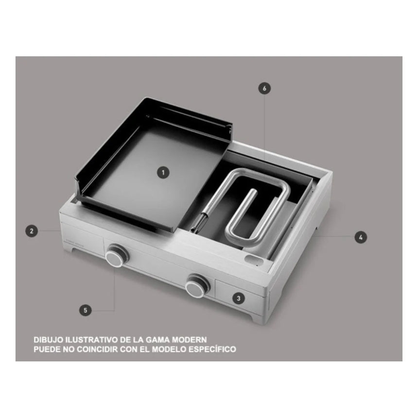 Plancha de gas Forge Adour Modern G45 Acero Esmaltado