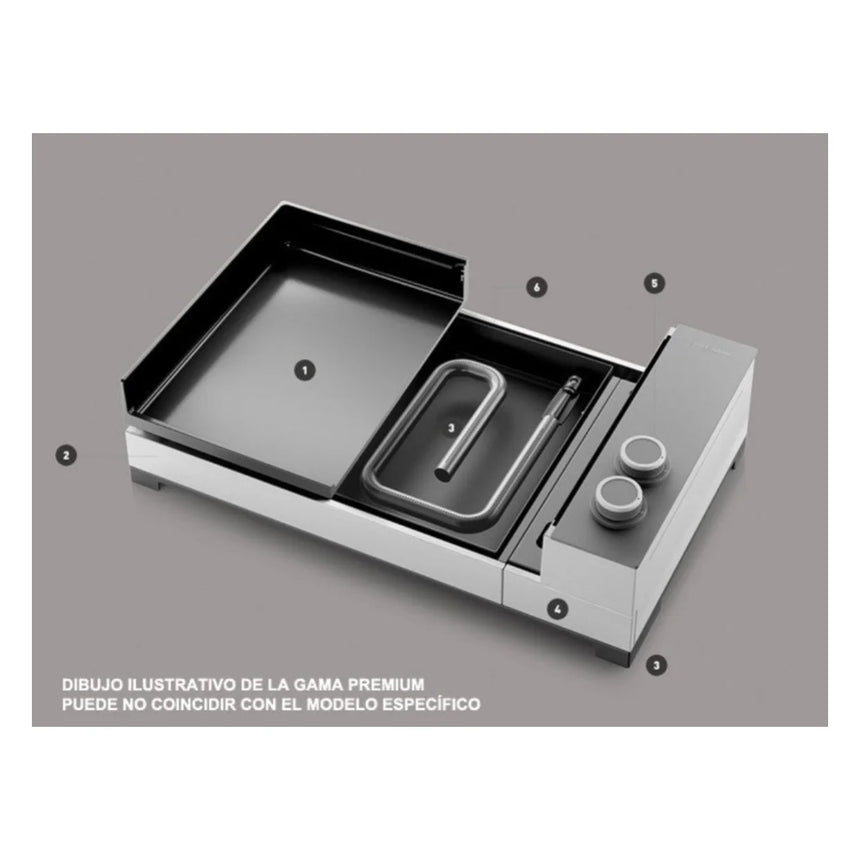 Plancha Forge Adour Premium Gas G45 Acero Esmaltado Blanco