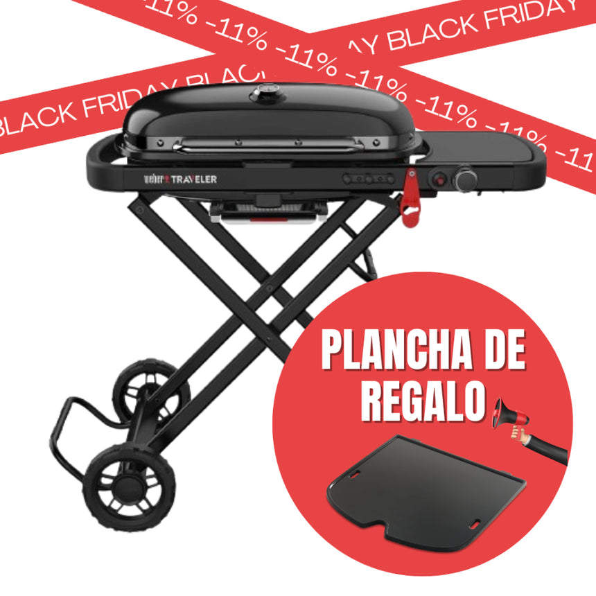 Weber Traveler gas barbecue - Stealth Edition