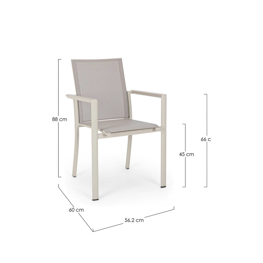 Silla de exterior Bizzotto con brazos Konnor rastin