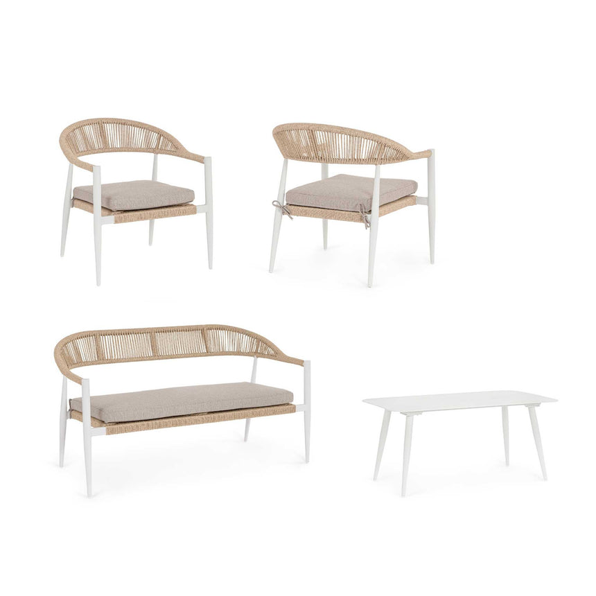 Conjunto Jandia sofá + 2 sillones + mesa