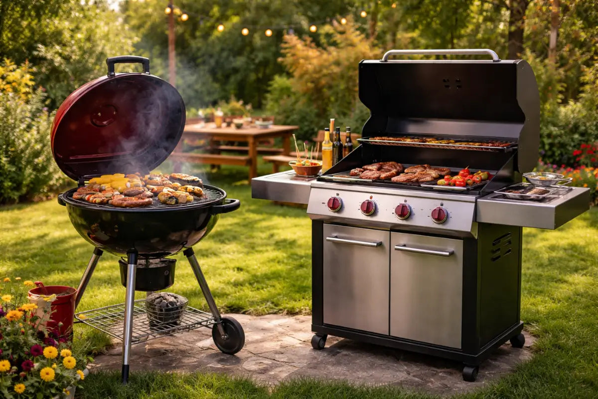 Barbacoa de gas vs. carbón