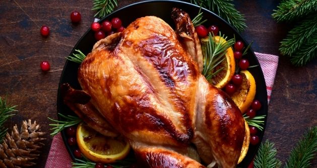 Pollo asado a la naranja y estragón