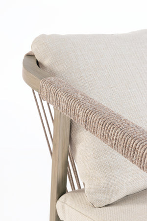 Silla de exterior con brazos Kalimera, timber
