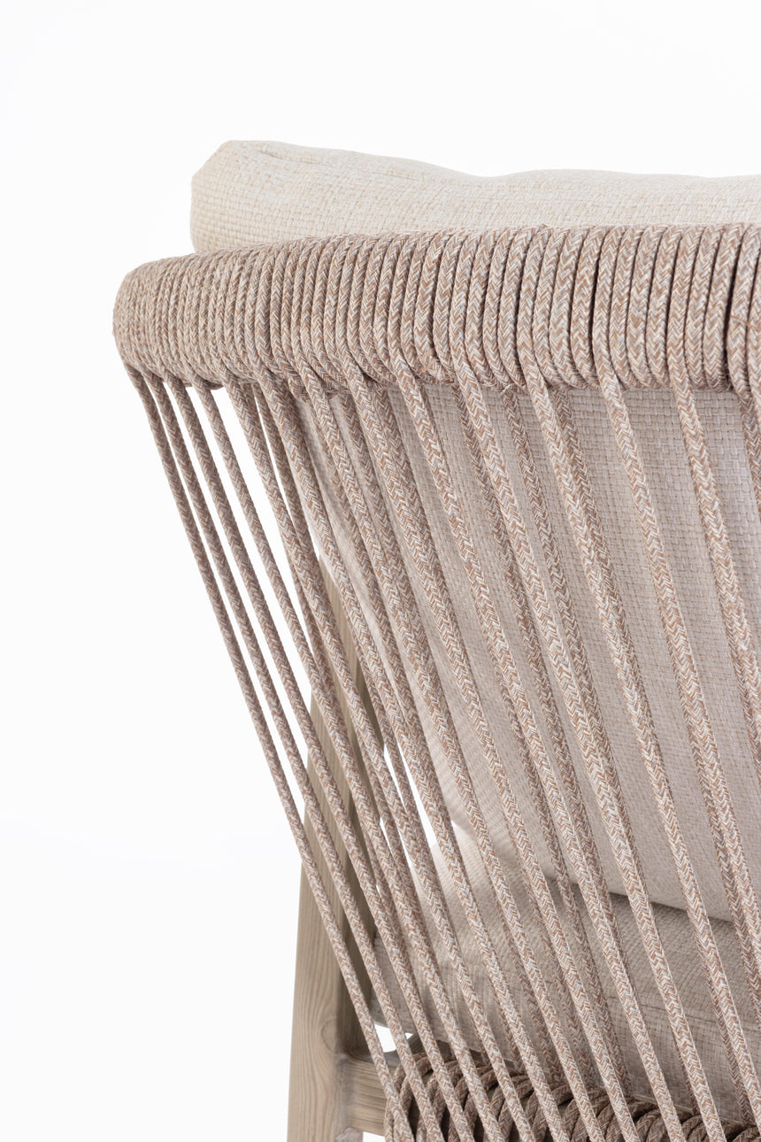 Silla de exterior con brazos Kalimera, timber