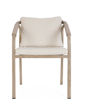 Silla de exterior con brazos Kalimera, timber