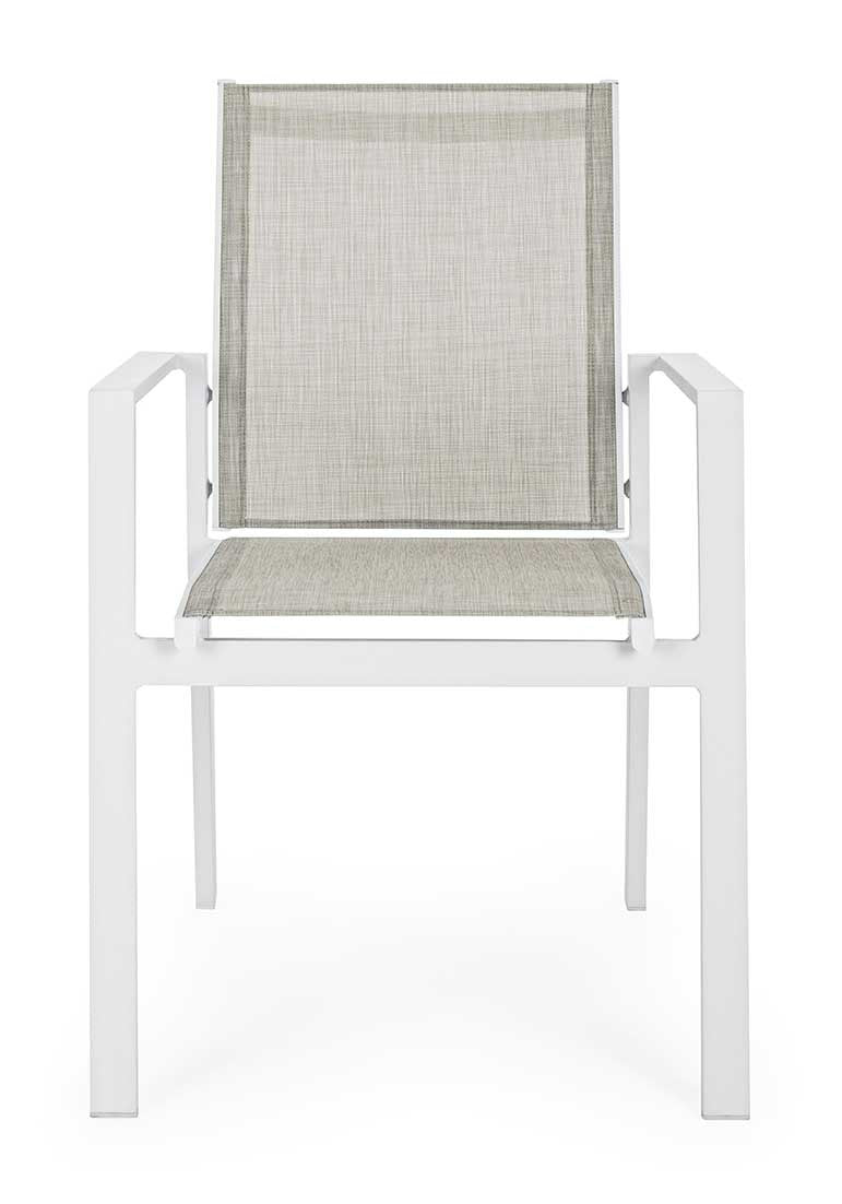 Silla con brazos Crozet, color blanco