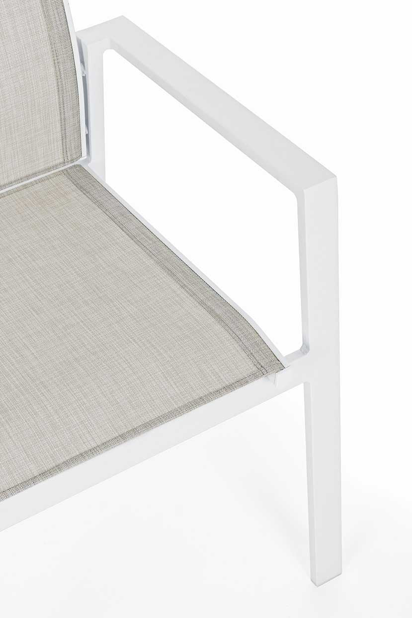 Silla con brazos Crozet, color blanco