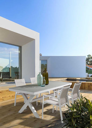 Silla con brazos Crozet, color blanco