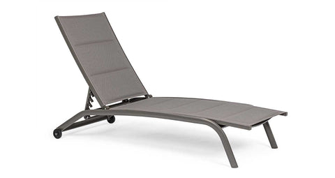 Cleopas lounger with wheels, mink color