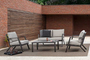 Conjunto Harley coffee, sofá + 2 butacas + mesa