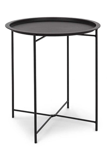 Wissant small table with tray Ø46, black