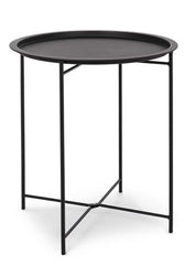 Mesa pequena Wissant com tabuleiro Ø46, preta