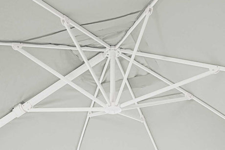 Parasol excéntrico Eden 3x4, color blanco-natural