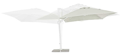 Parasol excéntrico Eden 3x4, color blanco-natural