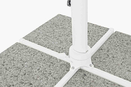Parasol excéntrico Eden 3x3, color blanco-natural