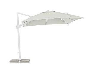 Parasol excéntrico Eden 3x3, color blanco-natural