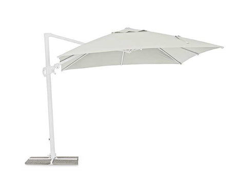 Parasol excéntrico Eden 3x3, color blanco-natural