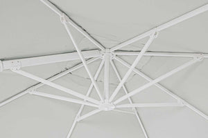 Parasol excéntrico Eden 3x3, color blanco-natural