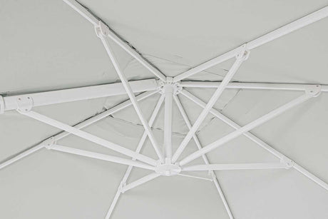 Parasol excéntrico Eden 3x3, color blanco-natural