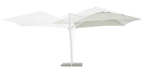 Parasol excéntrico Eden 3x3, color blanco-natural