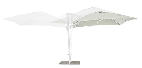 Parasol excéntrico Eden 3x3, color blanco-natural