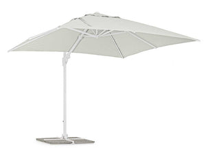 Parasol excéntrico Eden 3x3, color blanco-natural