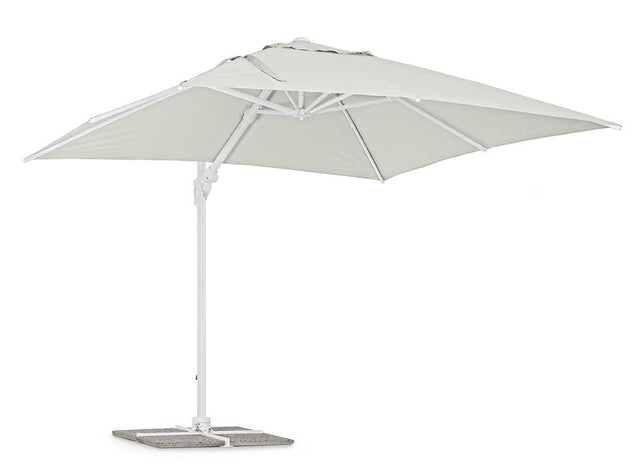 Parasol excéntrico Eden 3x3, color blanco-natural