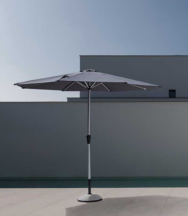 Parasol Vienna Ø3m, color gris oscuro