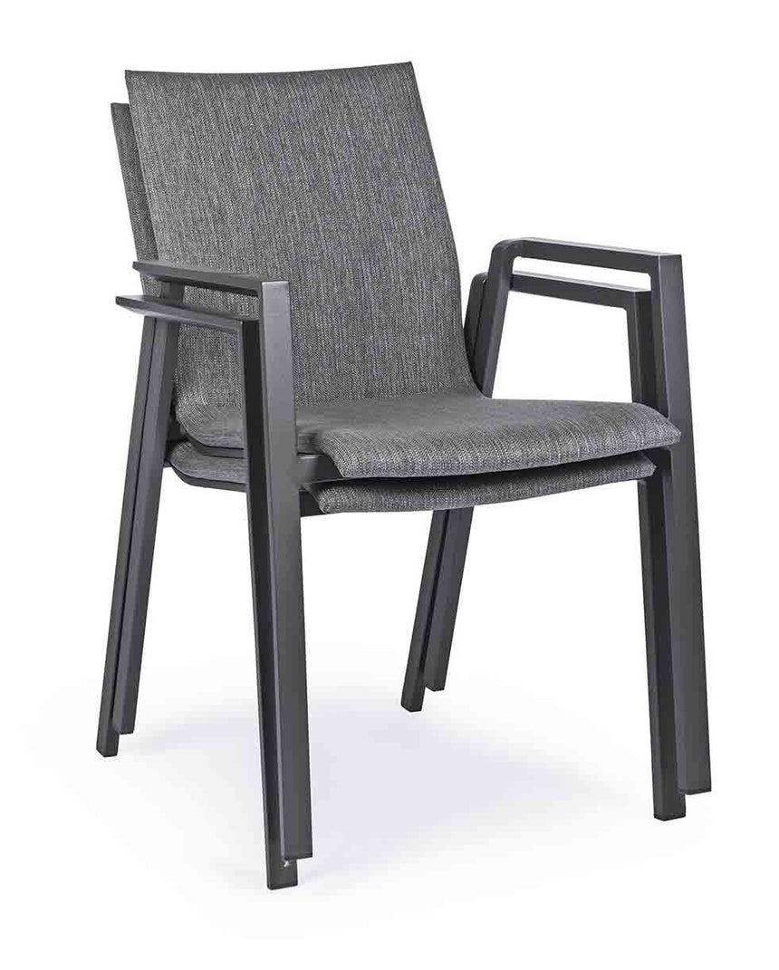 Silla con brazos Odeon, color antracita