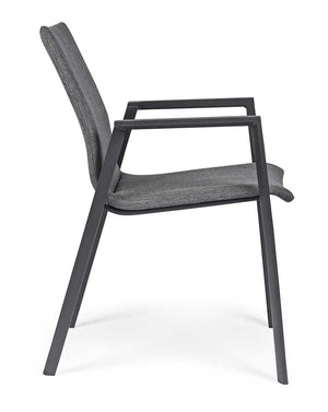 Silla con brazos Odeon, color antracita