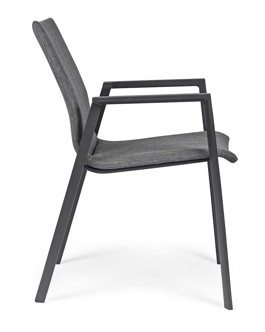 Silla con brazos Odeon, color antracita