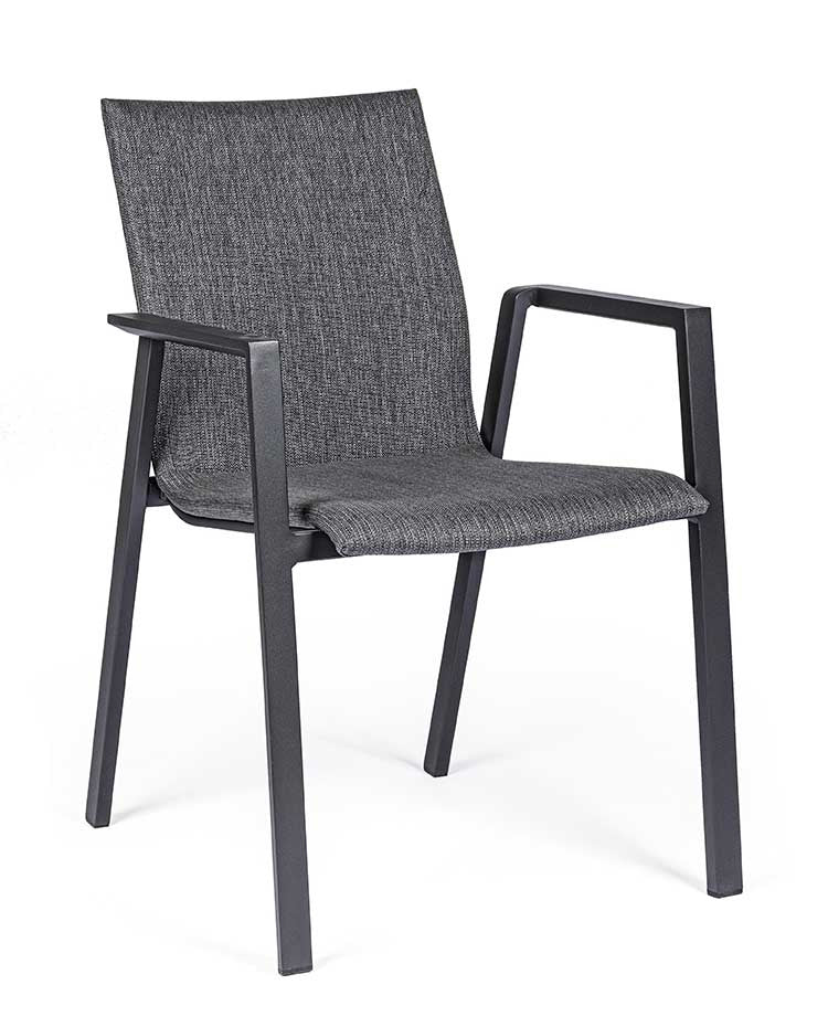 Silla con brazos Odeon, color antracita