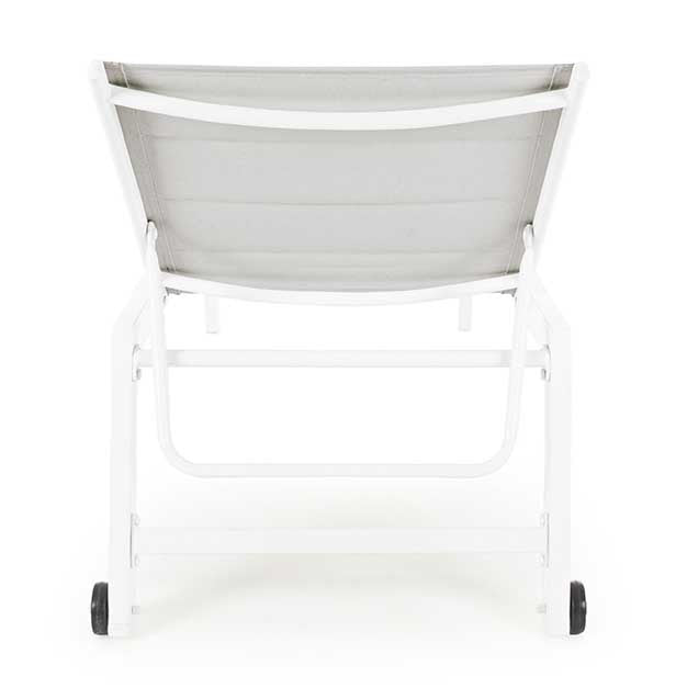Tumbona alta Hilde con ruedas, color blanco