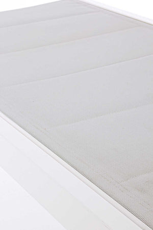 Tumbona alta Hilde con ruedas, color blanco