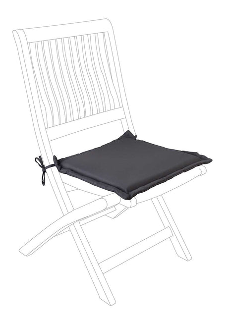 Cojín asiento cuadrado olefin, color antracita