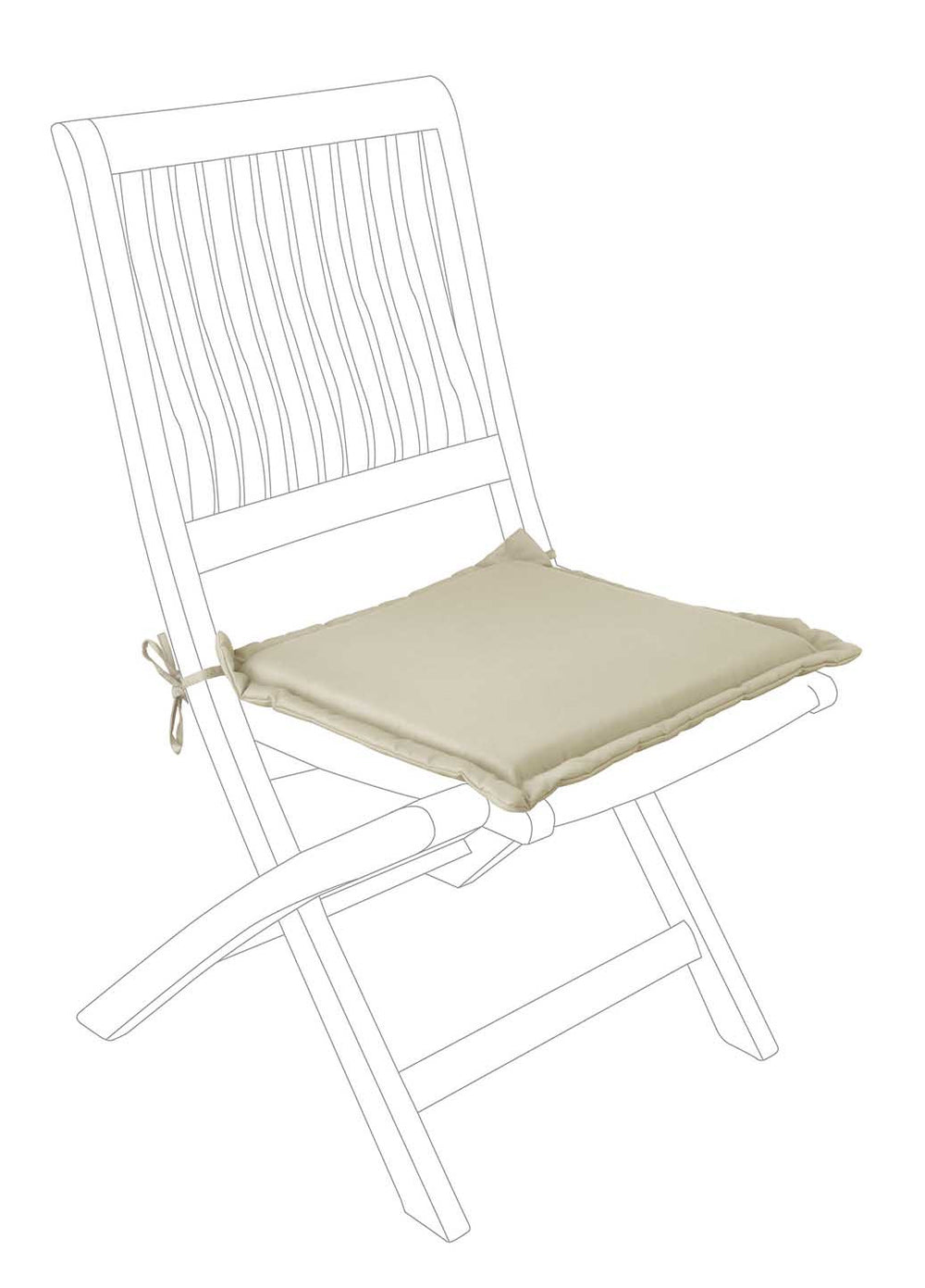 Cojín asiento cuadrado poly230, habano