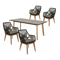 Conjunto Seville, mesa 180x90 + 4 sillas