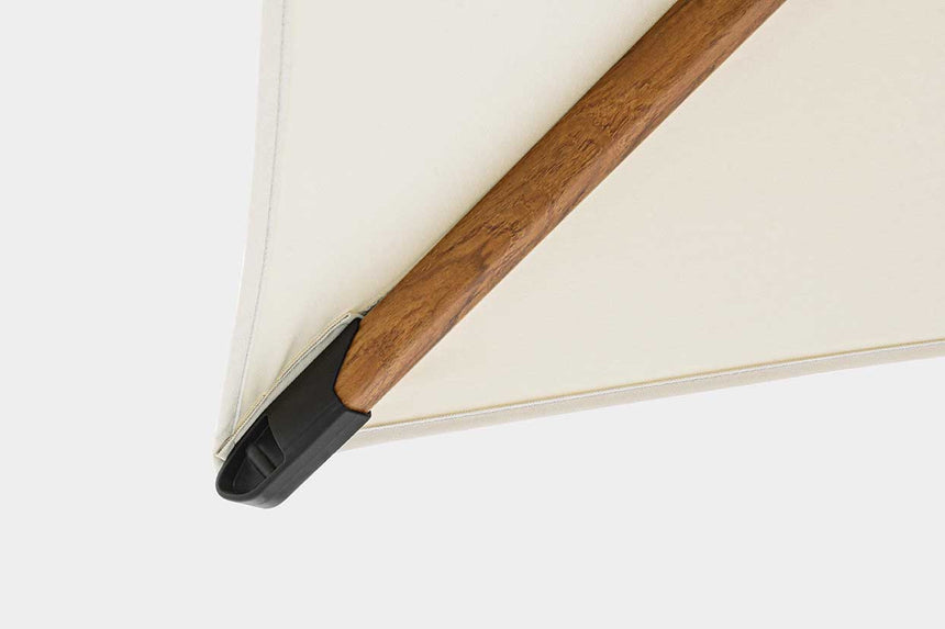 Parasol excéntrico Orión 3x3, color natural-beis